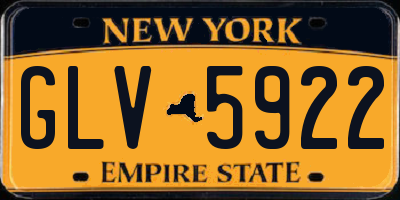 NY license plate GLV5922
