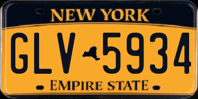 NY license plate GLV5934