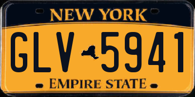 NY license plate GLV5941