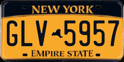NY license plate GLV5957