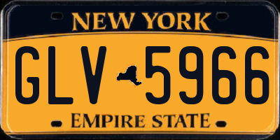NY license plate GLV5966