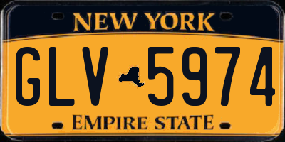 NY license plate GLV5974