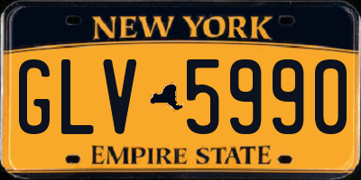 NY license plate GLV5990