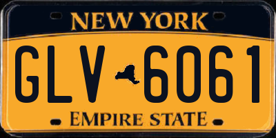 NY license plate GLV6061