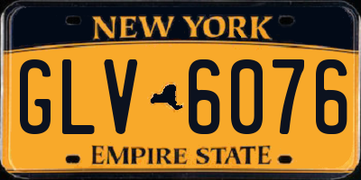 NY license plate GLV6076
