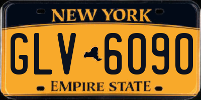 NY license plate GLV6090