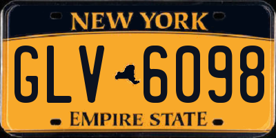 NY license plate GLV6098