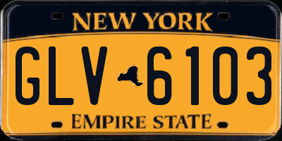 NY license plate GLV6103