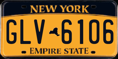 NY license plate GLV6106