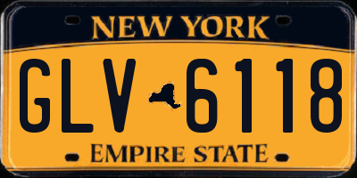 NY license plate GLV6118