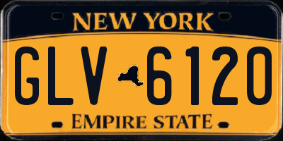NY license plate GLV6120