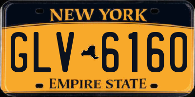 NY license plate GLV6160