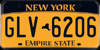 NY license plate GLV6206