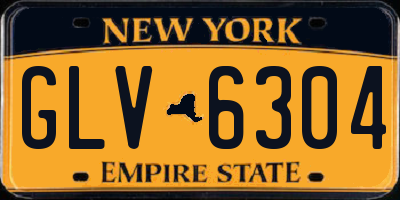 NY license plate GLV6304