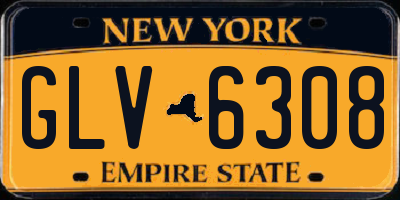 NY license plate GLV6308
