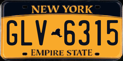 NY license plate GLV6315