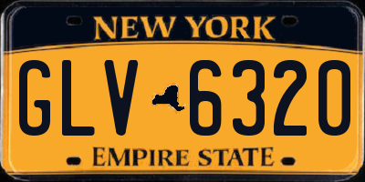 NY license plate GLV6320