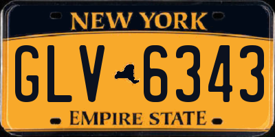 NY license plate GLV6343