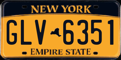 NY license plate GLV6351