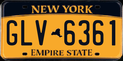 NY license plate GLV6361