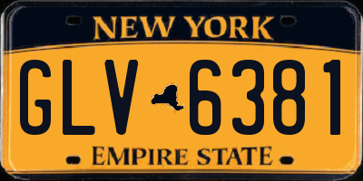 NY license plate GLV6381