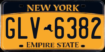 NY license plate GLV6382
