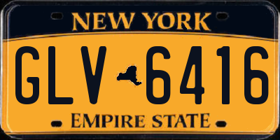 NY license plate GLV6416