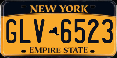 NY license plate GLV6523