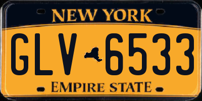 NY license plate GLV6533