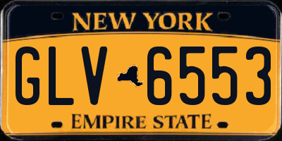 NY license plate GLV6553