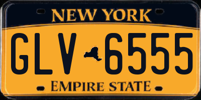 NY license plate GLV6555