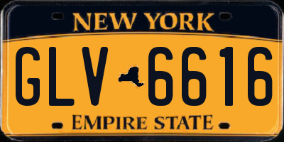 NY license plate GLV6616
