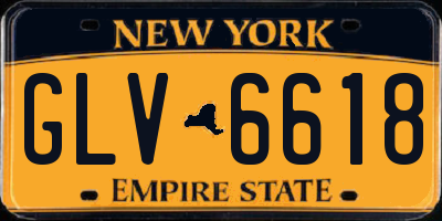 NY license plate GLV6618
