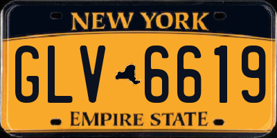 NY license plate GLV6619