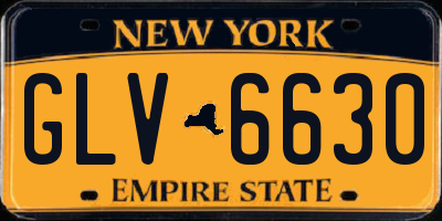 NY license plate GLV6630