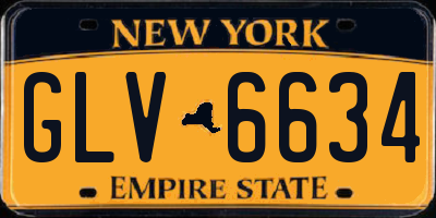 NY license plate GLV6634