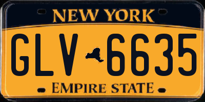 NY license plate GLV6635