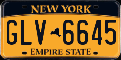 NY license plate GLV6645