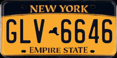 NY license plate GLV6646