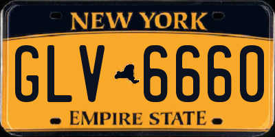 NY license plate GLV6660