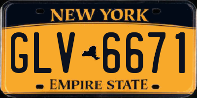 NY license plate GLV6671