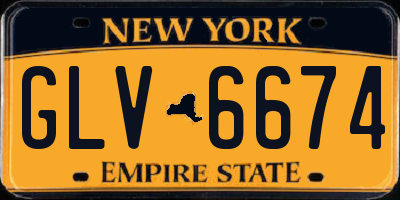 NY license plate GLV6674