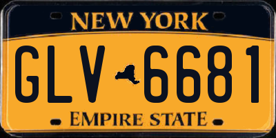 NY license plate GLV6681