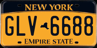 NY license plate GLV6688