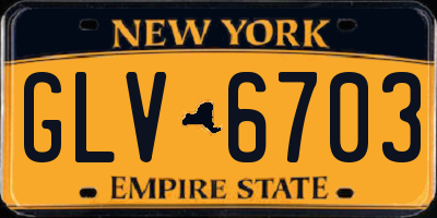 NY license plate GLV6703