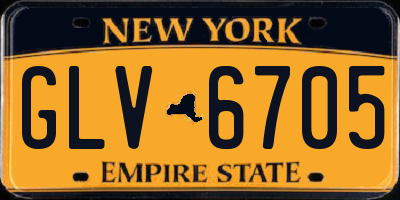 NY license plate GLV6705