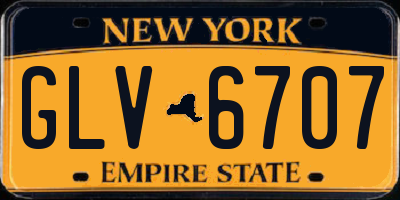 NY license plate GLV6707