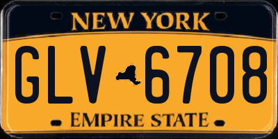 NY license plate GLV6708