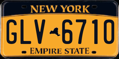 NY license plate GLV6710