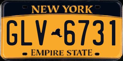 NY license plate GLV6731